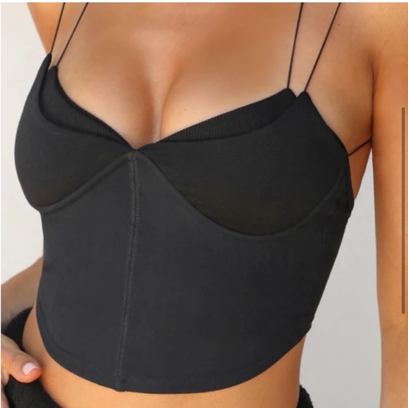 Joah Brown Tri-Layer Corset in Black - Picture 3 of 7